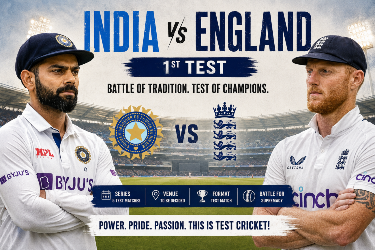 India National Cricket Team Vs England Cricket Team Match Scorecard 1st Test
