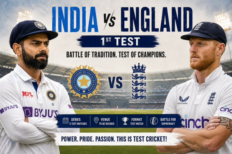 India National Cricket Team Vs England Cricket Team Match Scorecard 1st Test