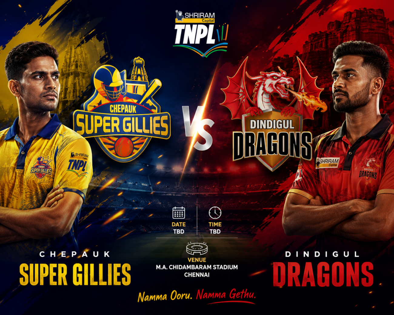 Chepauk Super Gillies Vs Dindigul Dragons Match Scorecard