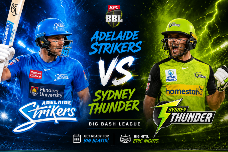 Adelaide Strikers Vs Sydney Thunder Match Scorecard
