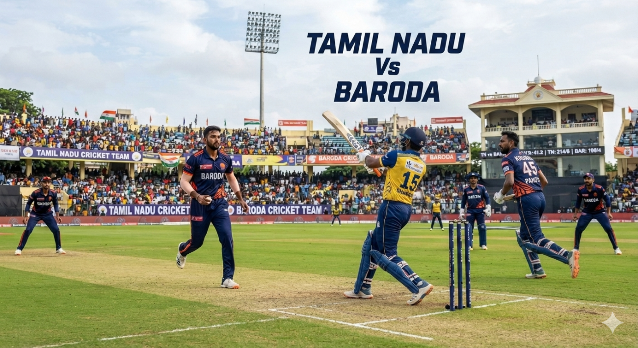 Tamil Nadu Cricket Team Vs Baroda Cricket Team Match Scorecard