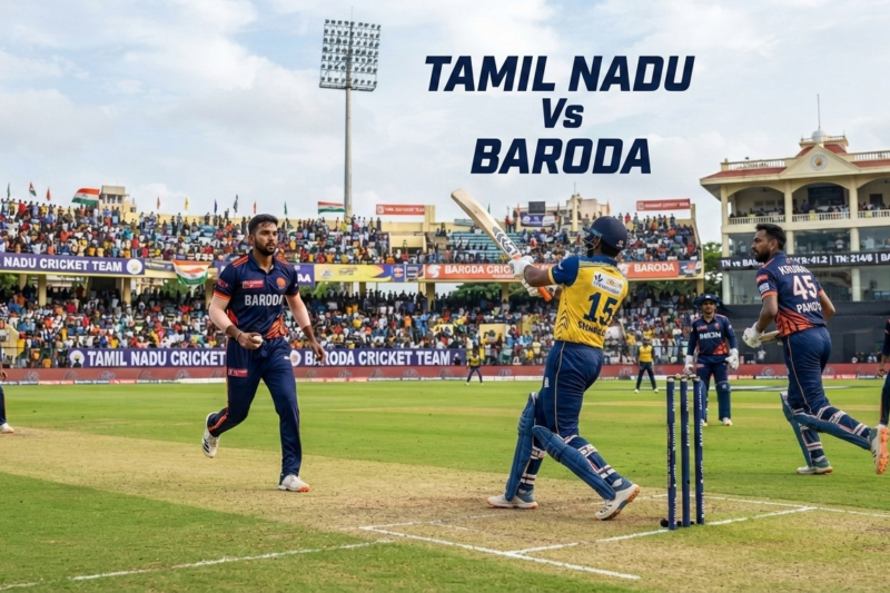 Tamil Nadu Cricket Team Vs Baroda Cricket Team Match Scorecard